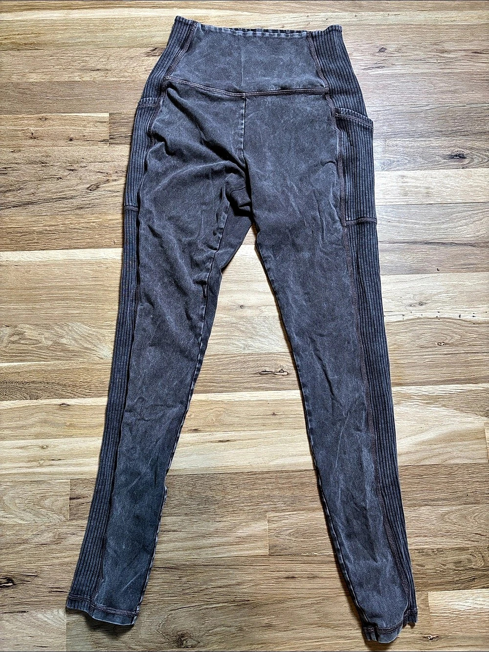 Offline by Aerie Hi-Rise Ribbed Panel Leggings Brown/Gray Women’s M
